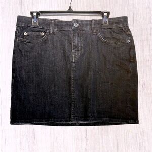 H&M LOGG Black Denim Coastal Cowgirl Style Mini Skirt Label of‎ Graded Goods